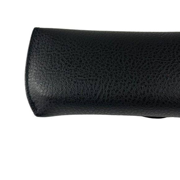 Ray-Ban Sunglasses Eyeglasses Black Soft Leather Case Gold Logo Snap Close Clean - Picture 15 of 16